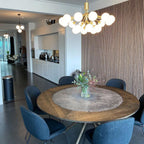 Lustra Suspension en Verre Globe Cluster Laiton - Neutralighting
