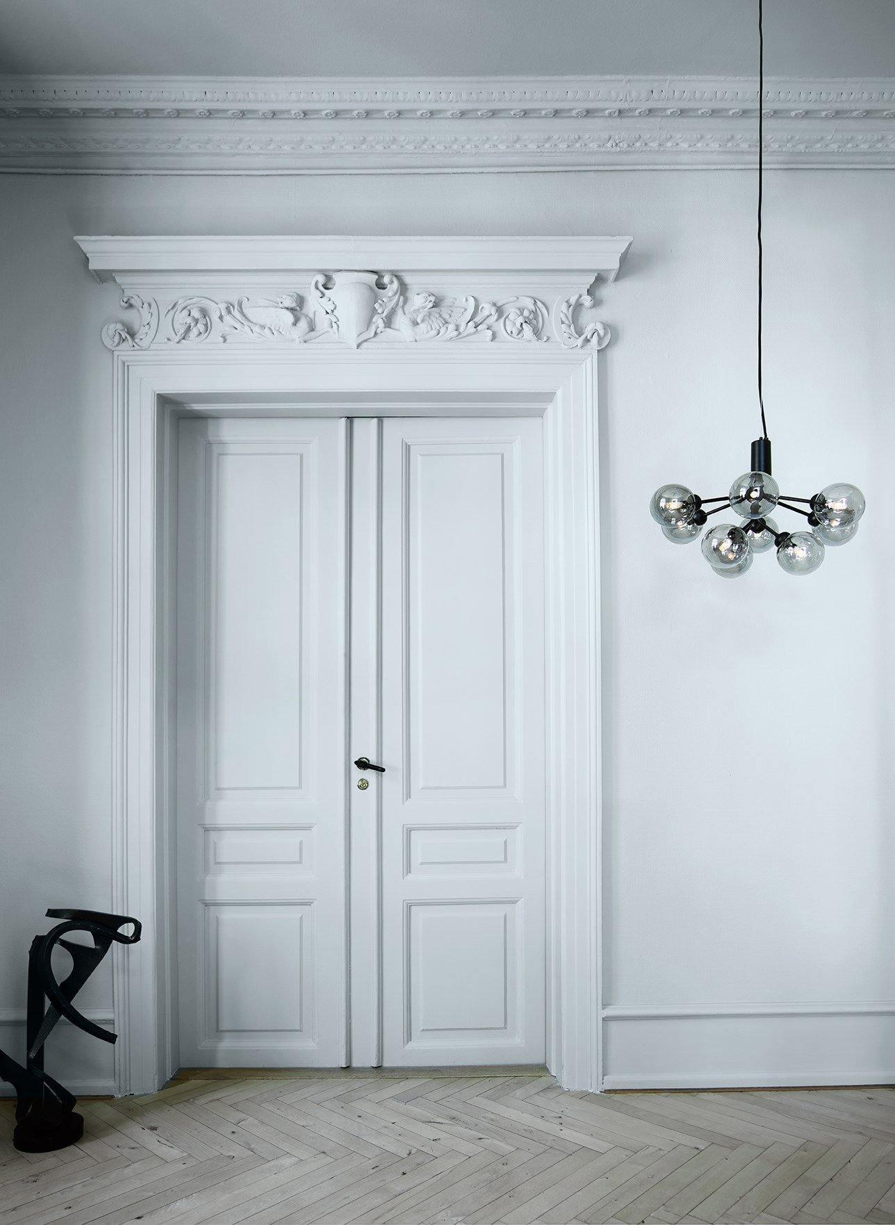Lustra Suspension en Verre Globe Cluster Laiton - Neutralighting