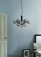 Lustra Suspension en Verre Globe Cluster Laiton - Neutralighting