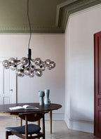 Lustra Suspension en Verre Globe Cluster Laiton - Neutralighting