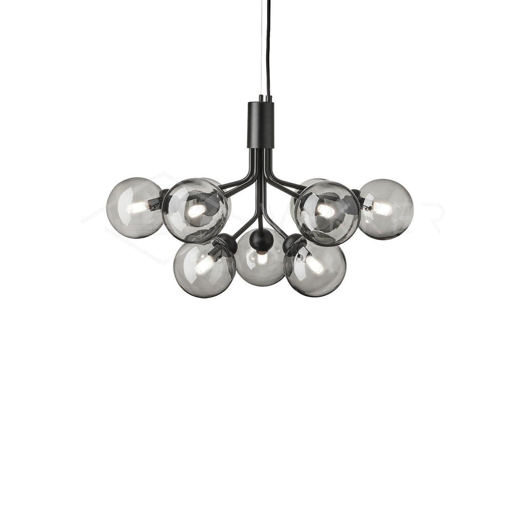 Lustra Suspension en Verre Globe Cluster Laiton - Neutralighting