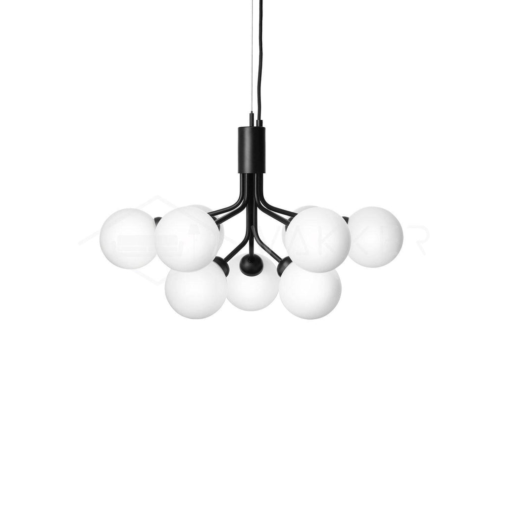 Lustra Suspension en Verre Globe Cluster Laiton - Neutralighting