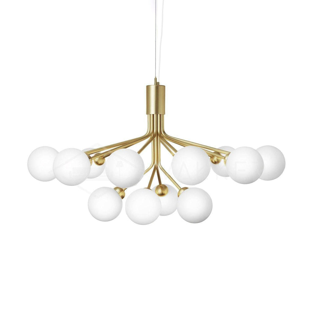 Lustra Suspension en Verre Globe Cluster Laiton - Neutralighting