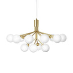 Lustra Suspension en Verre Globe Cluster Laiton - Neutralighting