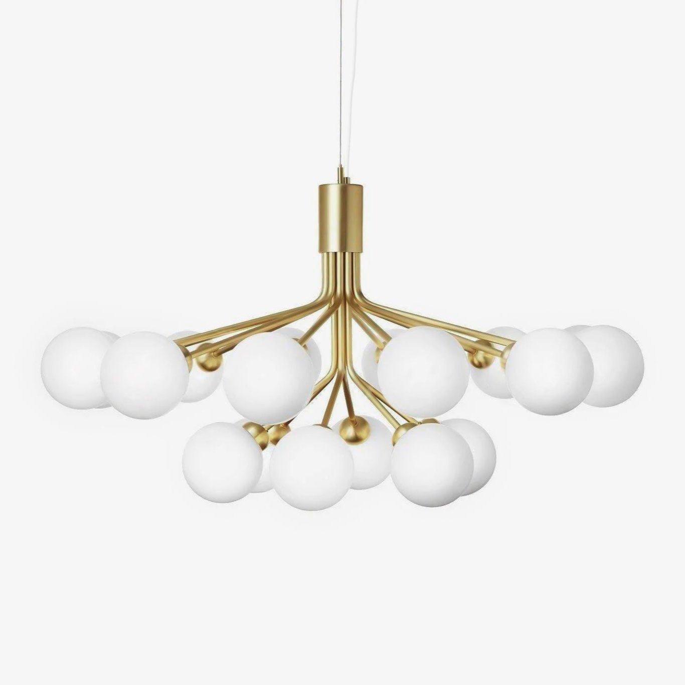 Lustra Suspension en Verre Globe Cluster Laiton - Neutralighting