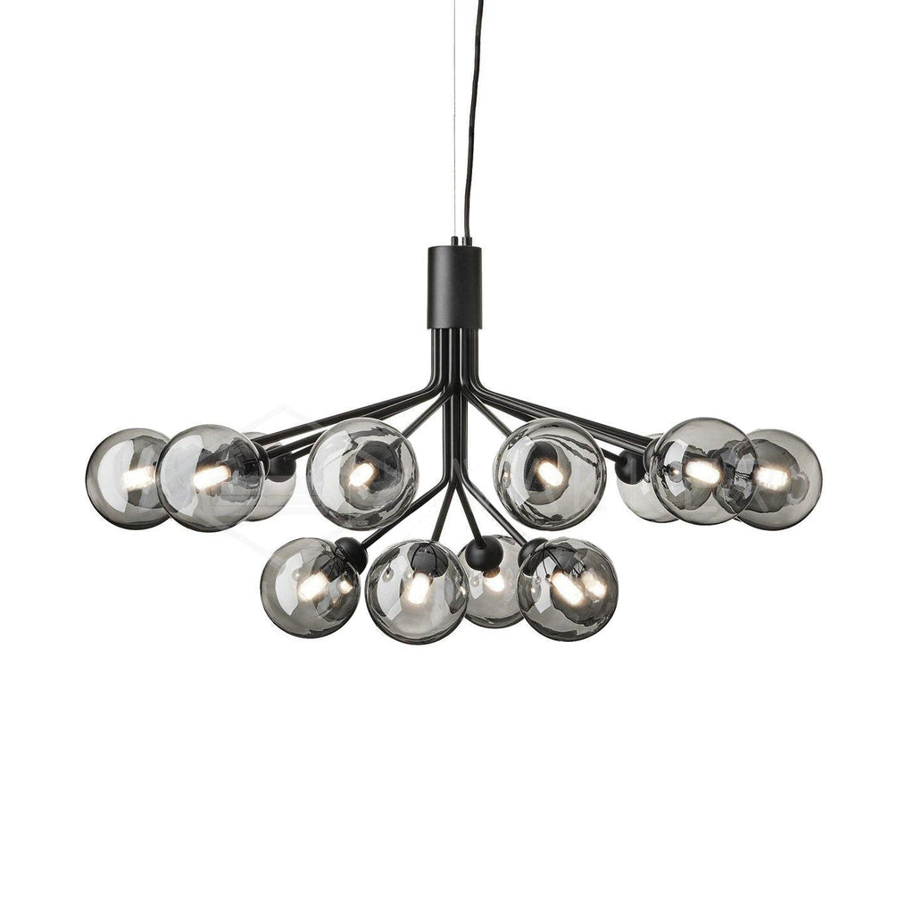 Lustra Suspension en Verre Globe Cluster Laiton - Neutralighting