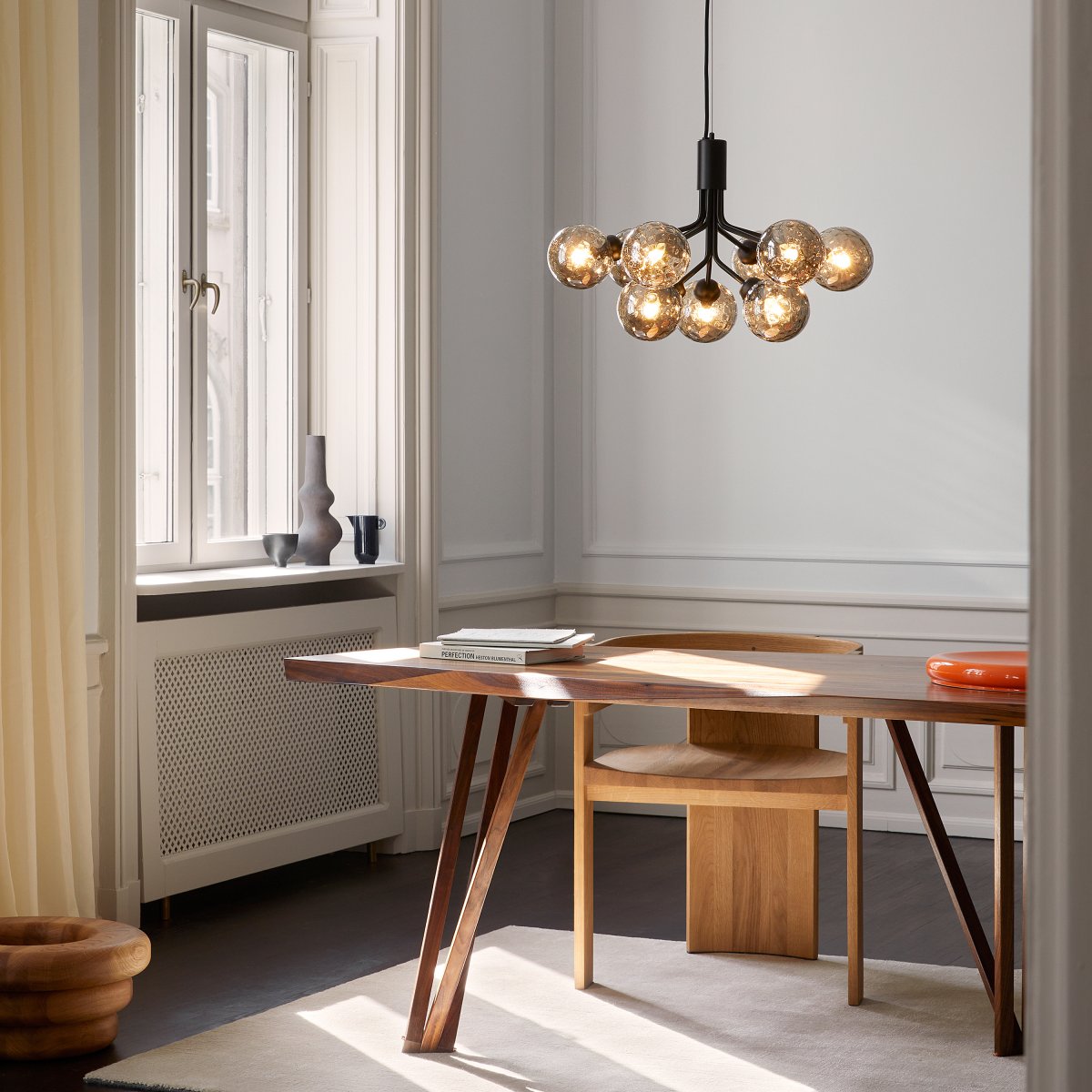 Lustra Suspension en Verre Globe Cluster Laiton - Neutralighting