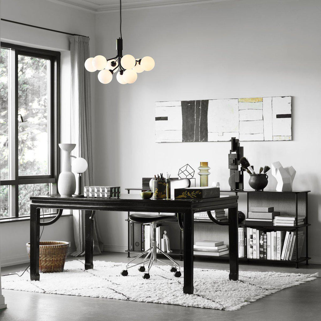 Lustra Suspension en Verre Globe Cluster Laiton - Neutralighting