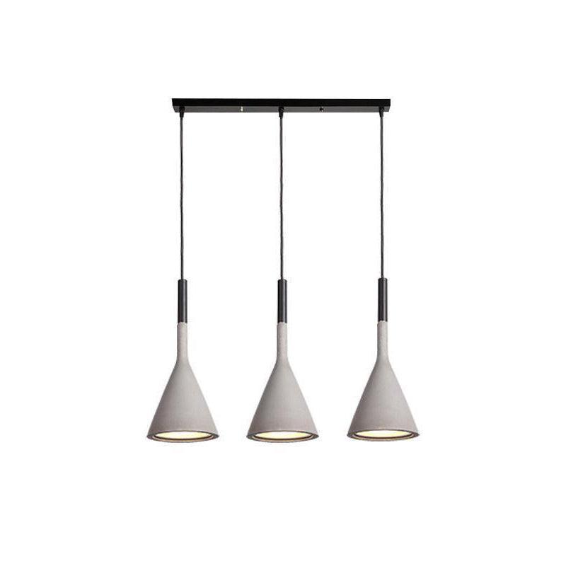 Solara Lampe suspendue conique en béton industrielle - Neutralighting