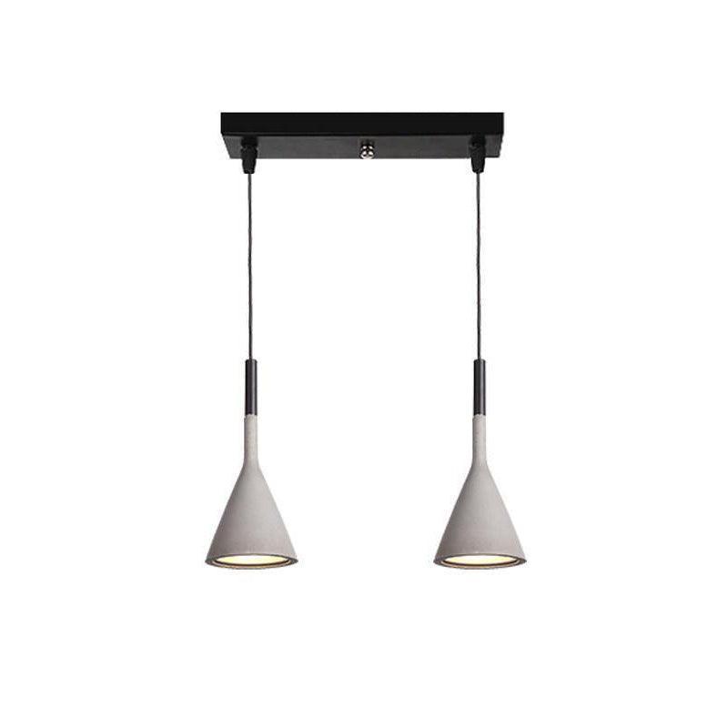 Solara Lampe suspendue conique en béton industrielle - Neutralighting