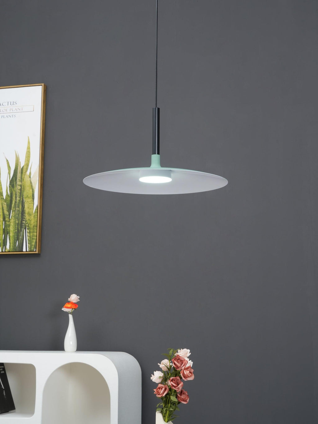 Lustra Suspension Lampe Disque Plat en Aluminium - Neutralighting