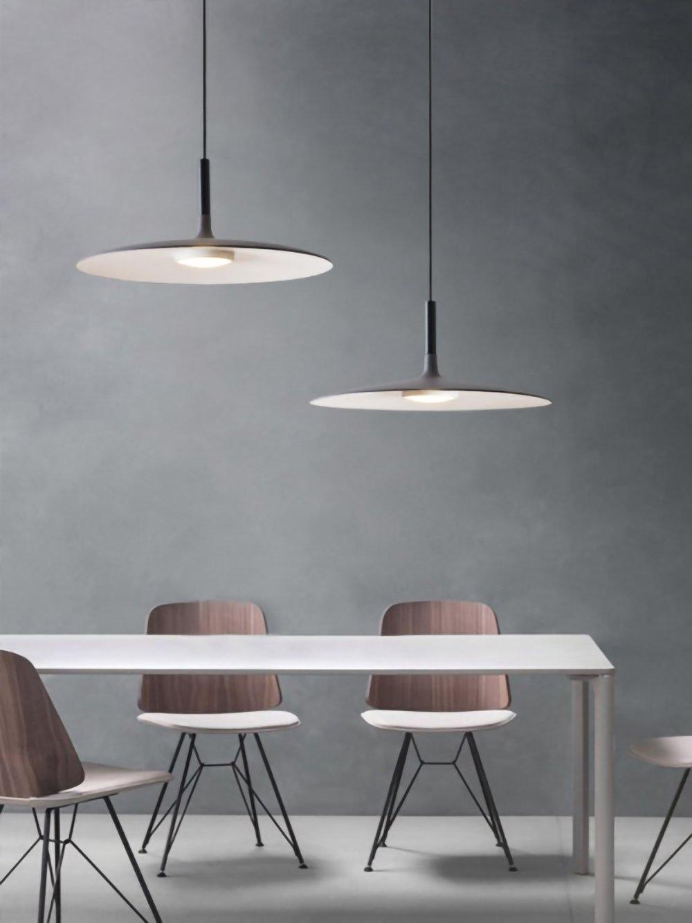 Lustra Suspension Lampe Disque Plat en Aluminium - Neutralighting