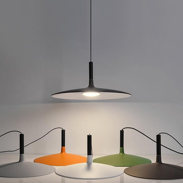 Lustra Suspension Lampe Disque Plat en Aluminium - Neutralighting