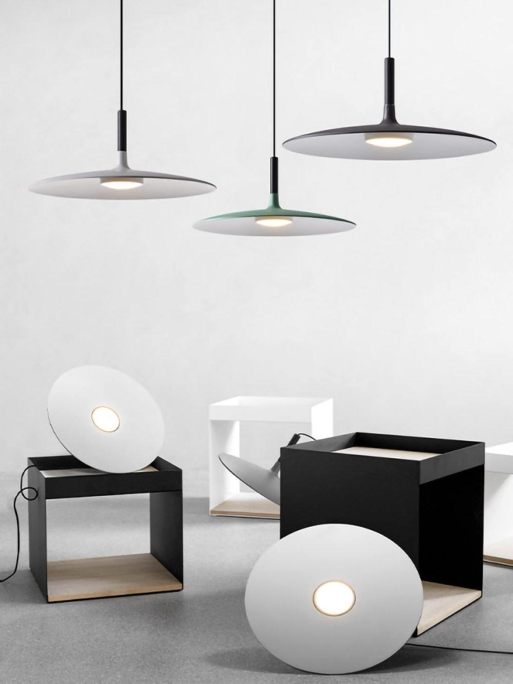 Lustra Suspension Lampe Disque Plat en Aluminium - Neutralighting