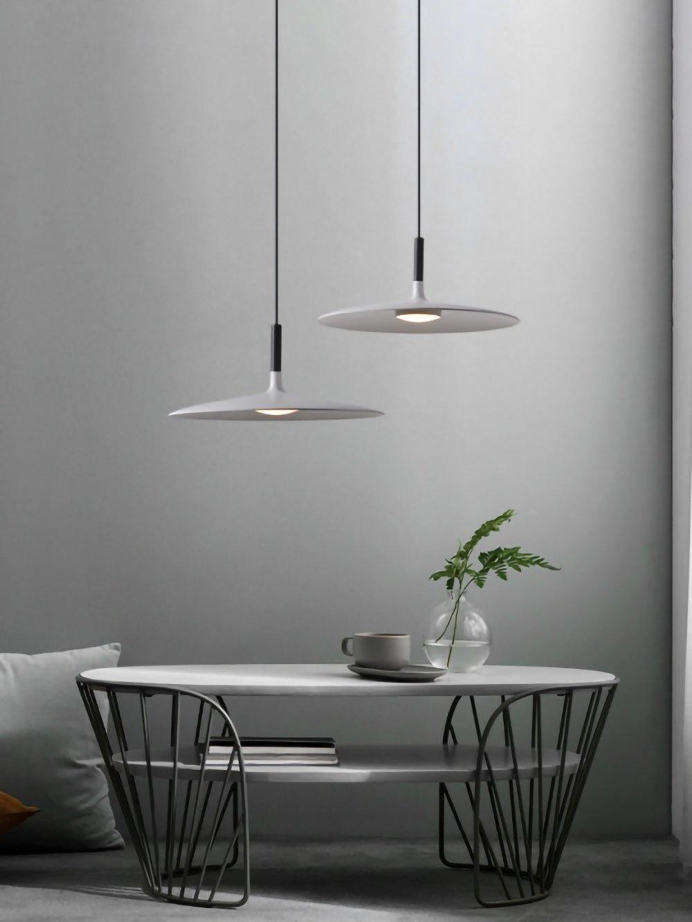 Lustra Suspension Lampe Disque Plat en Aluminium - Neutralighting