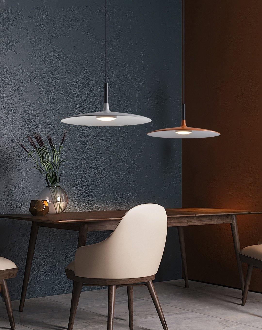 Lustra Suspension Lampe Disque Plat en Aluminium - Neutralighting