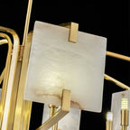 Plotuvys Chandelier Laiton Albâtre Luxe Postmoderne - Neutralighting