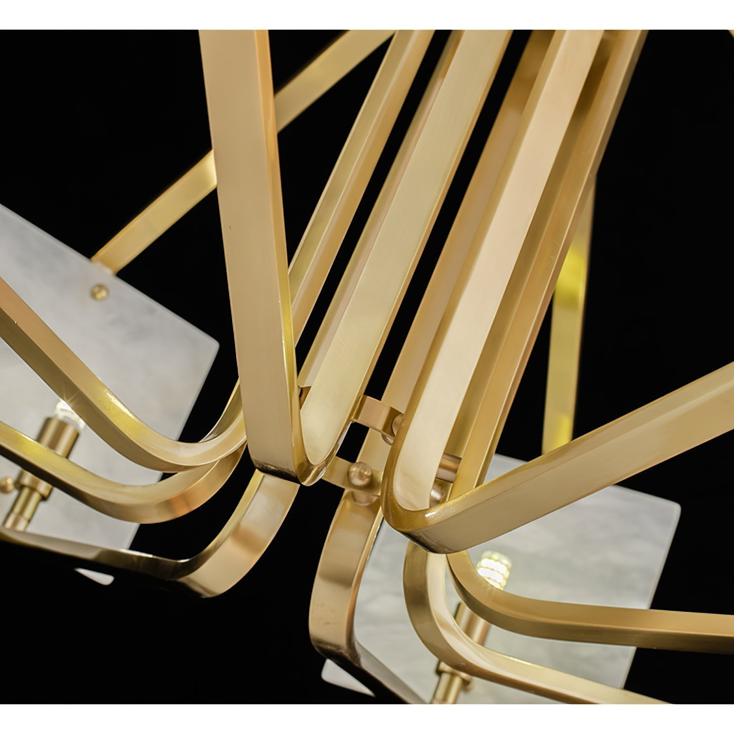 Plotuvys Chandelier Laiton Albâtre Luxe Postmoderne - Neutralighting