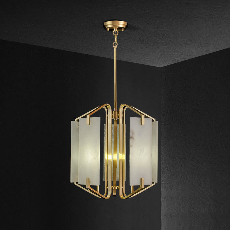 Plotuvys Chandelier Laiton Albâtre Luxe Postmoderne - Neutralighting