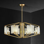 Plotuvys Chandelier Laiton Albâtre Luxe Postmoderne - Neutralighting