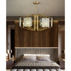 Plotuvys Chandelier Laiton Albâtre Luxe Postmoderne - Neutralighting