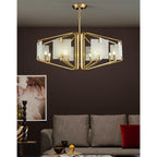 Plotuvys Chandelier Laiton Albâtre Luxe Postmoderne - Neutralighting