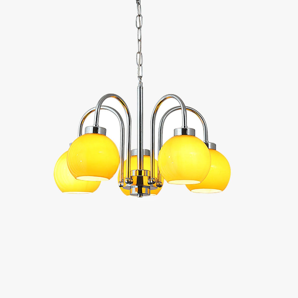 Lustra Chandelier Boules en Verre Jaune - Neutralighting