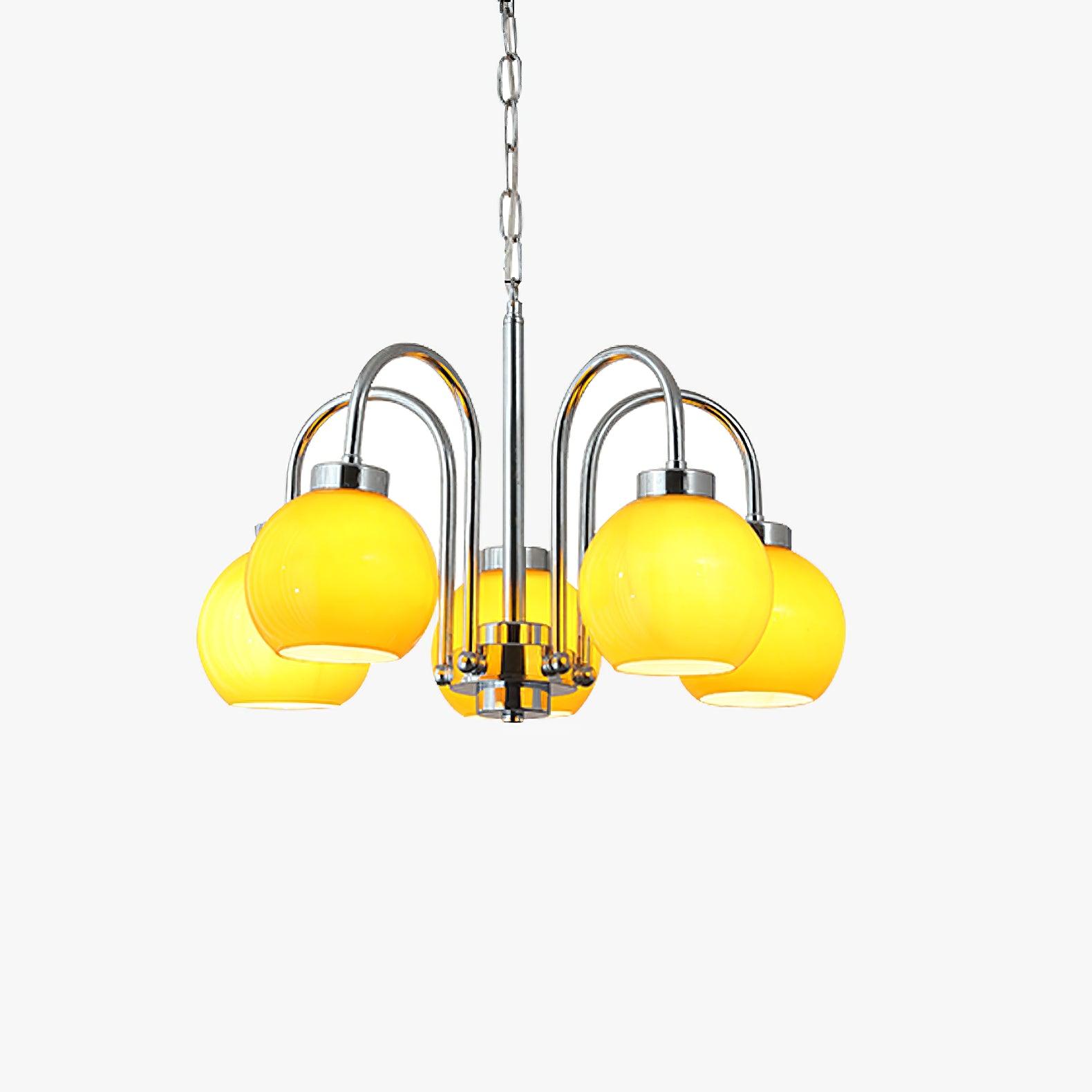 Lustra Chandelier Boules en Verre Jaune - Neutralighting