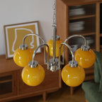 Lustra Chandelier Boules en Verre Jaune - Neutralighting