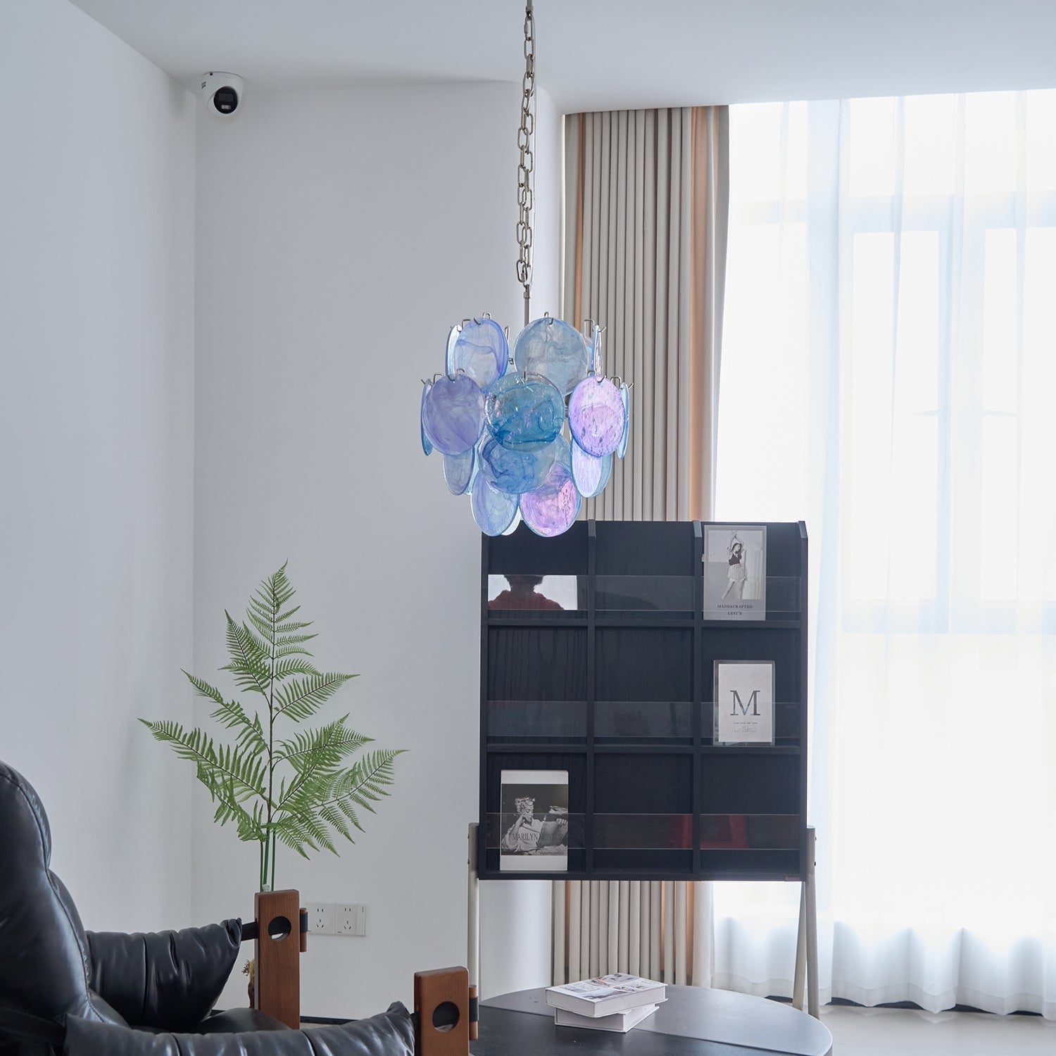 Aurora Chandelier Verre Murano Bleu Aqua - Neutralighting