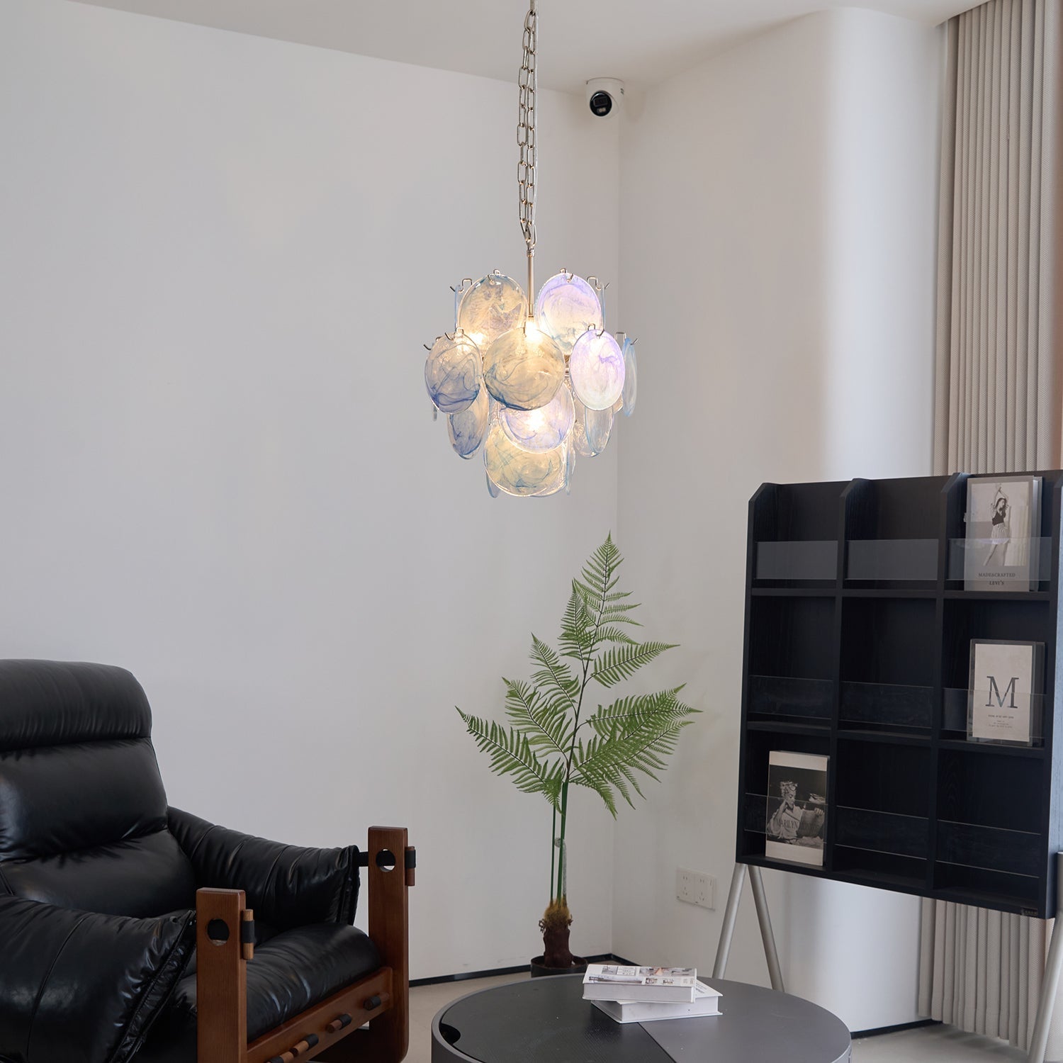 Aurora Chandelier Verre Murano Bleu Aqua - Neutralighting