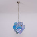 Aurora Chandelier Verre Murano Bleu Aqua - Neutralighting