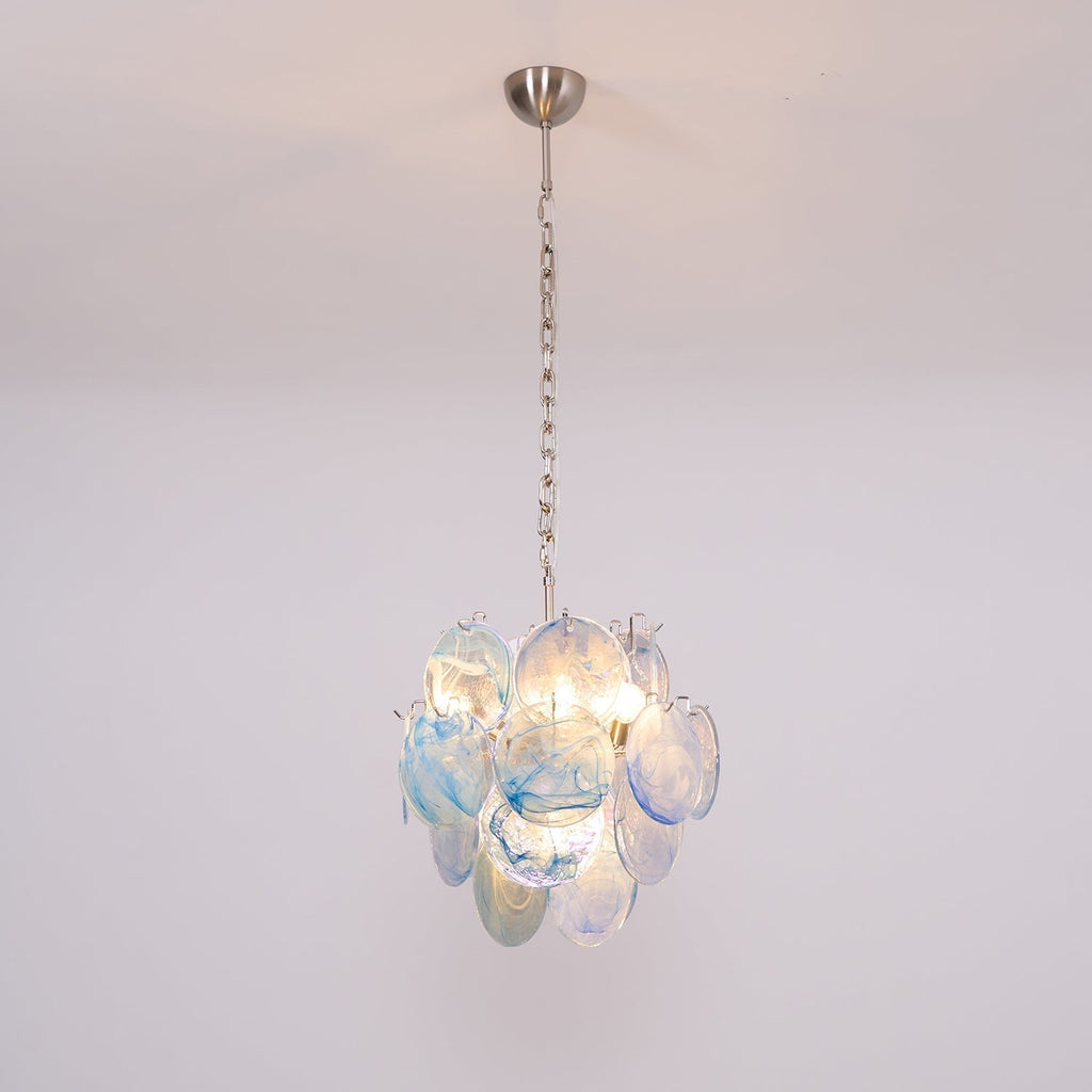 Aurora Chandelier Verre Murano Bleu Aqua - Neutralighting