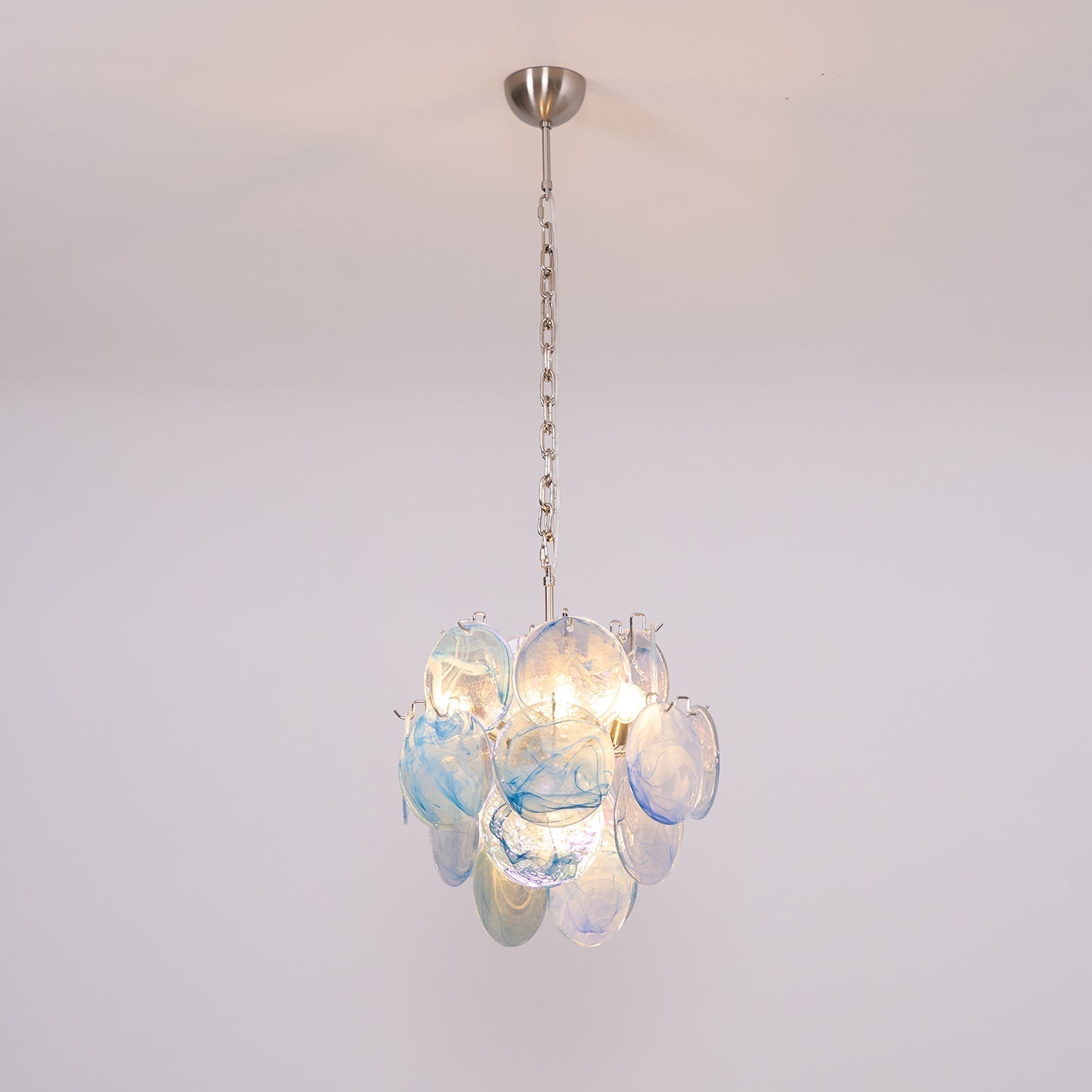 Aurora Chandelier Verre Murano Bleu Aqua - Neutralighting