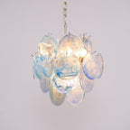 Aurora Chandelier Verre Murano Bleu Aqua - Neutralighting