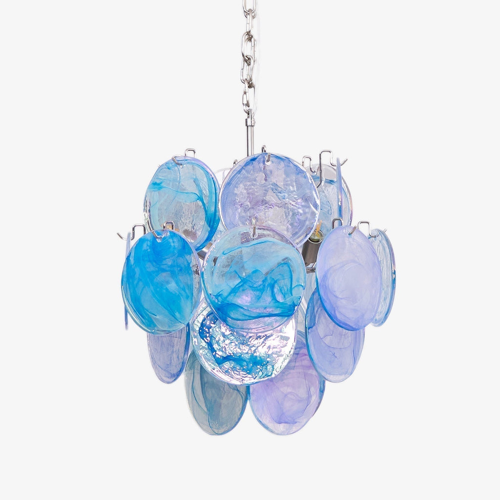 Aurora Chandelier Verre Murano Bleu Aqua - Neutralighting