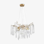 Lustra Chandelier Branches Cristal Suspension Sculpturale Artistique - Neutralighting