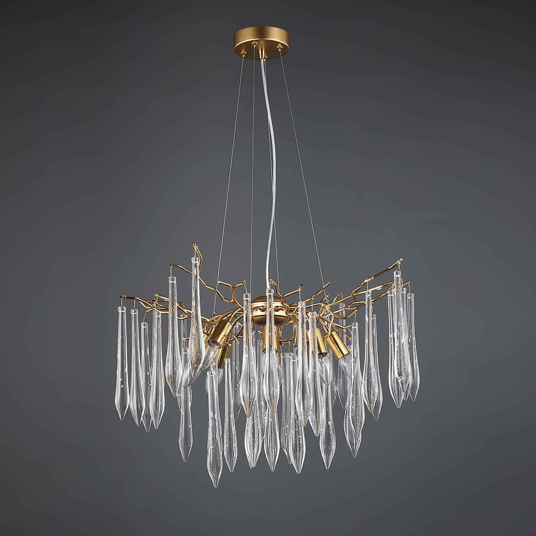 Lustra Chandelier Branches Cristal Suspension Sculpturale Artistique - Neutralighting