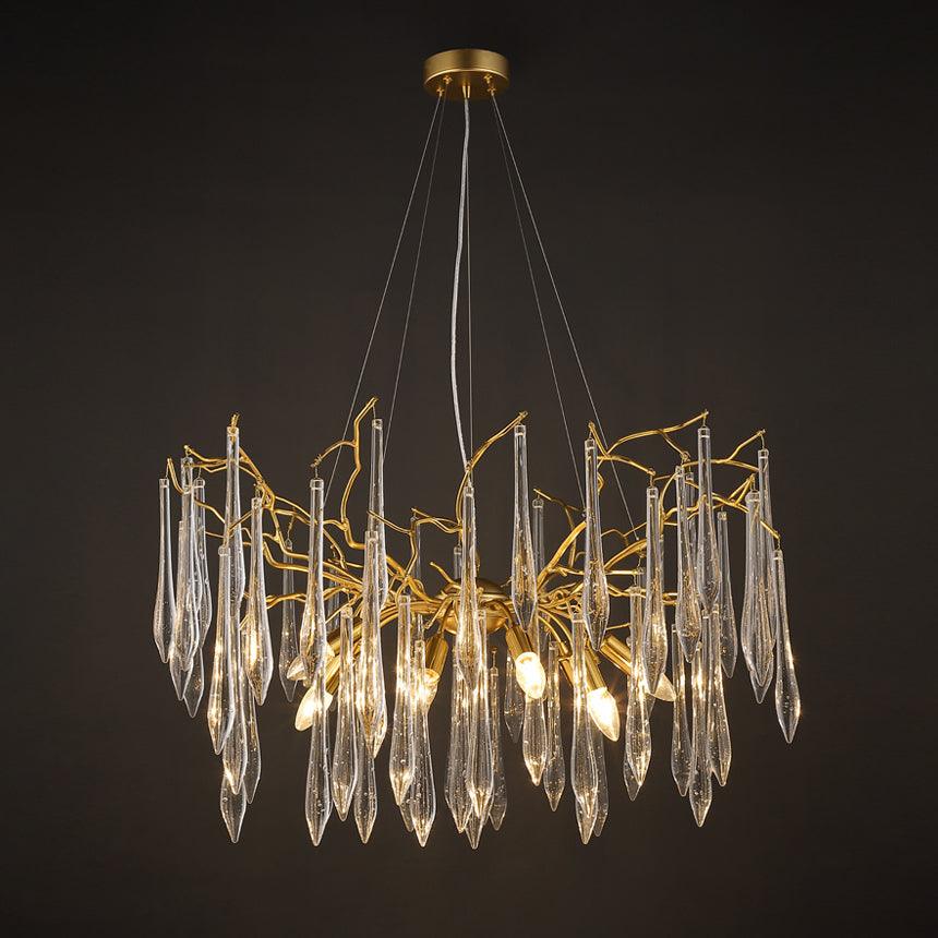 Lustra Chandelier Branches Cristal Suspension Sculpturale Artistique - Neutralighting