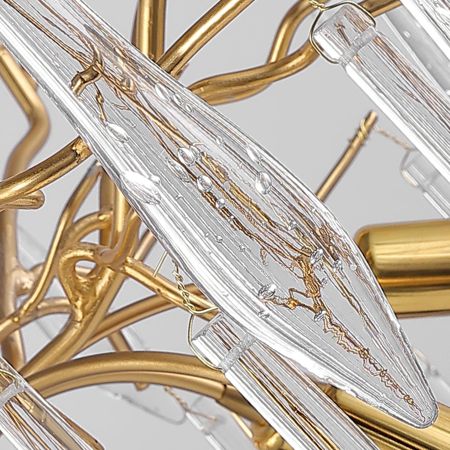 Lustra Chandelier Branches Cristal Suspension Sculpturale Artistique - Neutralighting