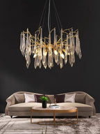 Lustra Chandelier Branches Cristal Suspension Sculpturale Artistique - Neutralighting