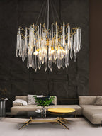 Lustra Chandelier Branches Cristal Suspension Sculpturale Artistique - Neutralighting