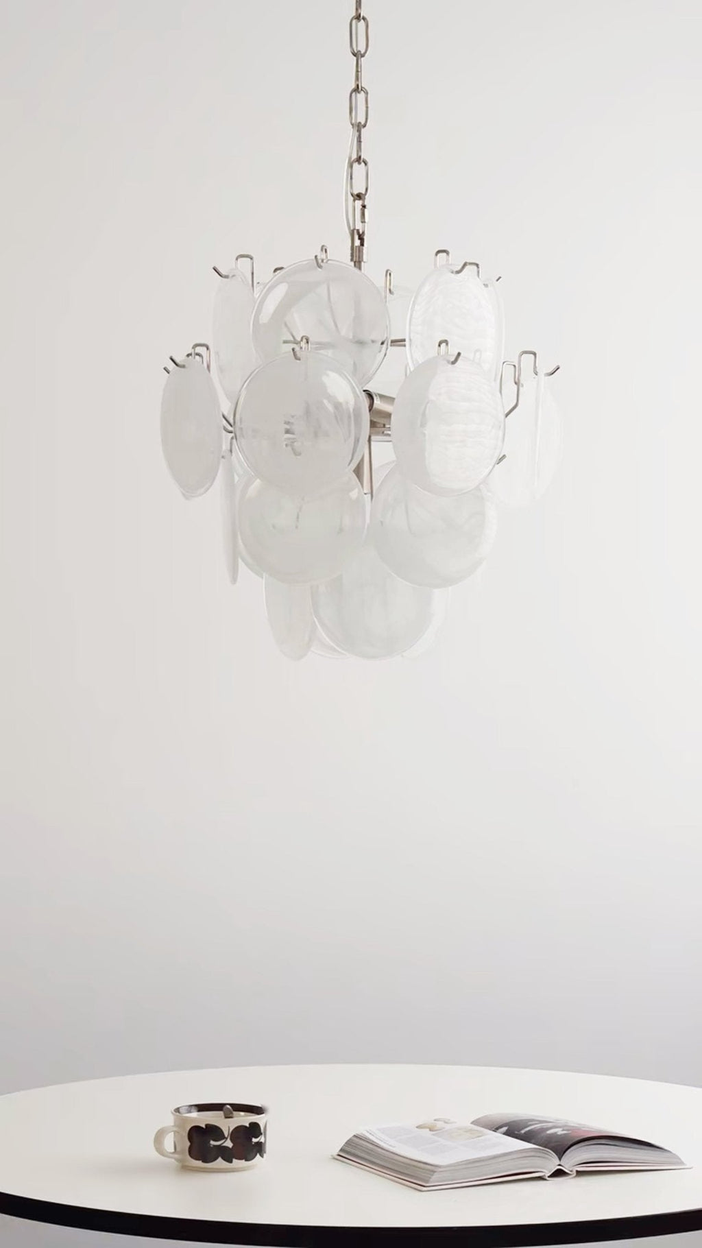 Aurora Lustre Abricot Murano Verre Disque Superposé Artistique - Neutralighting