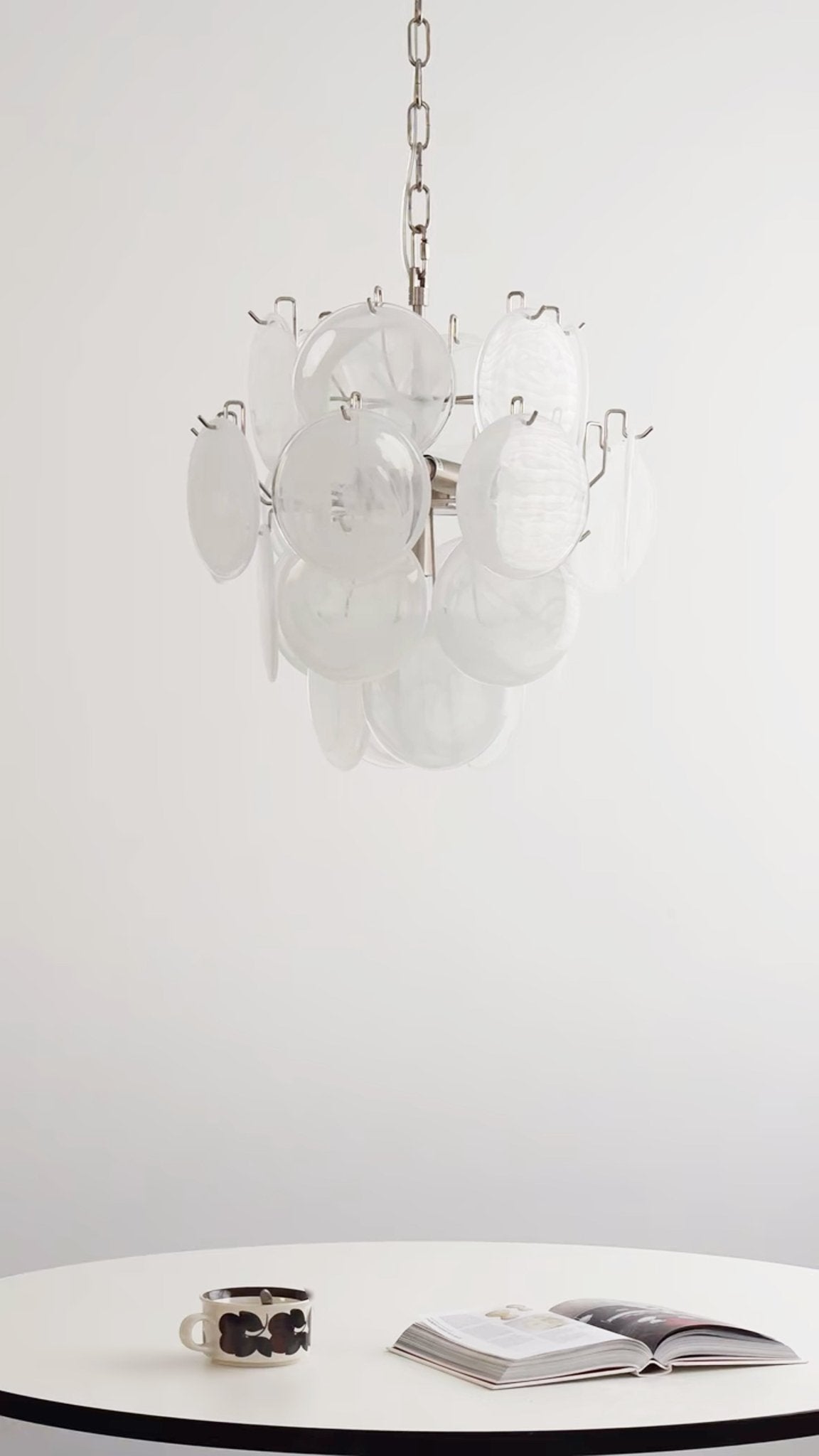 Aurora Lustre Abricot Murano Verre Disque Superposé Artistique - Neutralighting