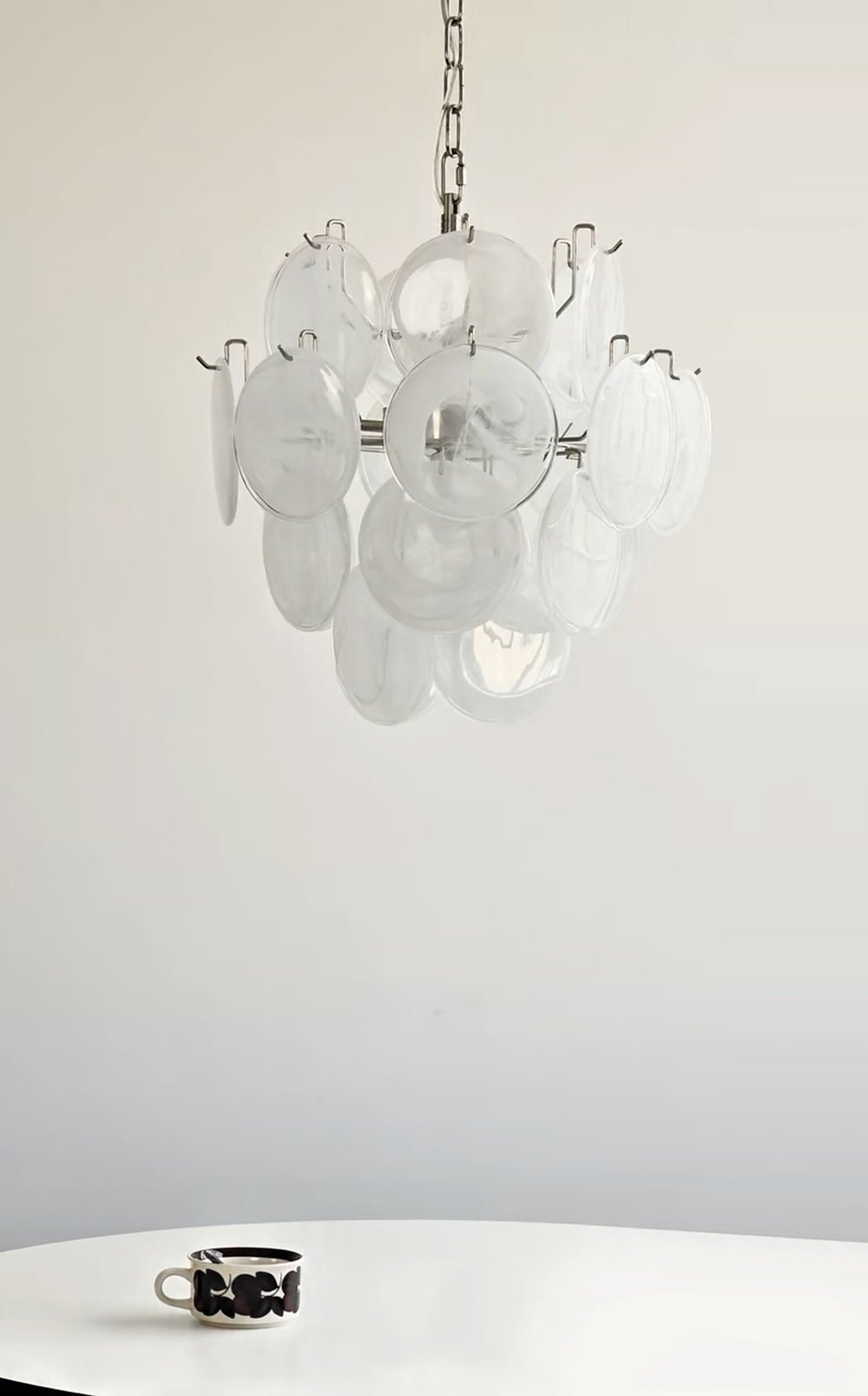 Aurora Lustre Abricot Murano Verre Disque Superposé Artistique - Neutralighting