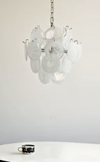 Aurora Lustre Abricot Murano Verre Disque Superposé Artistique - Neutralighting