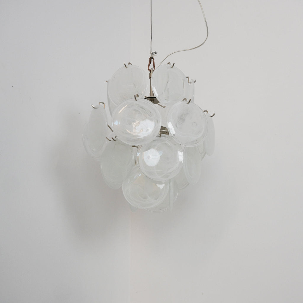 Aurora Lustre Abricot Murano Verre Disque Superposé Artistique - Neutralighting
