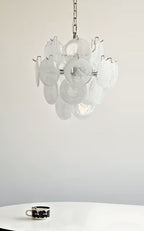 Aurora Lustre Abricot Murano Verre Disque Superposé Artistique - Neutralighting