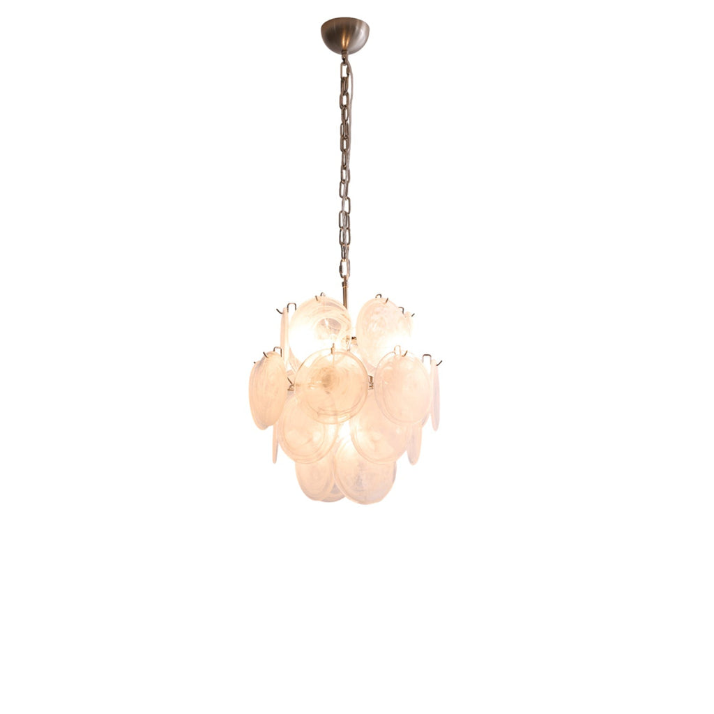 Aurora Lustre Abricot Murano Verre Disque Superposé Artistique - Neutralighting