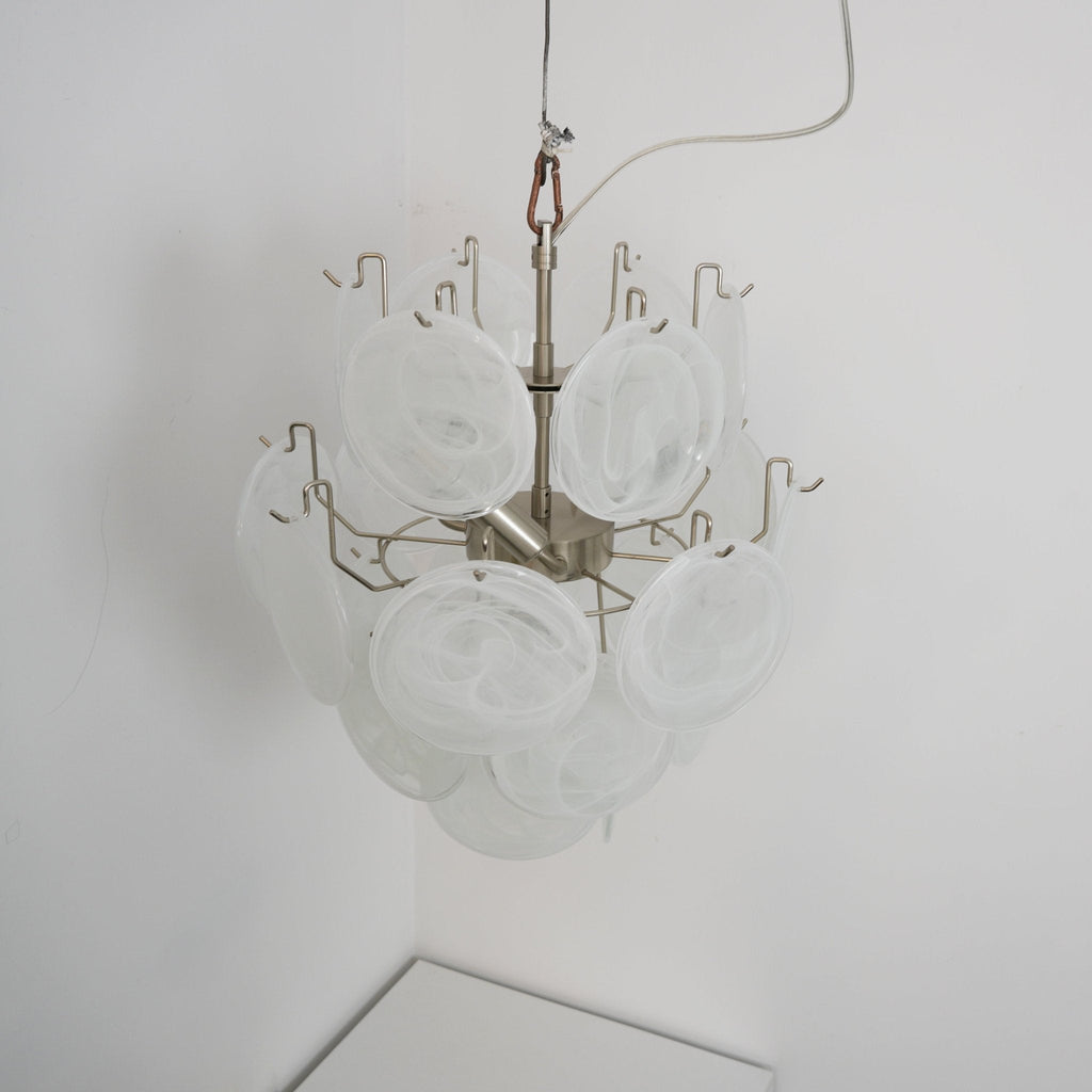 Aurora Lustre Abricot Murano Verre Disque Superposé Artistique - Neutralighting